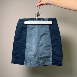 Free People Modern Femme Color Block Mini Skirt